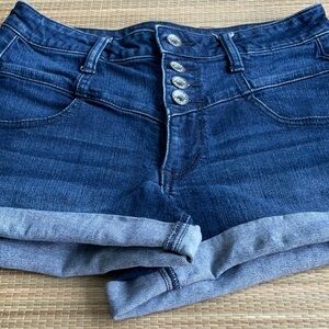Lovesick Dark Blue Denim High Waist Shorts Size 3